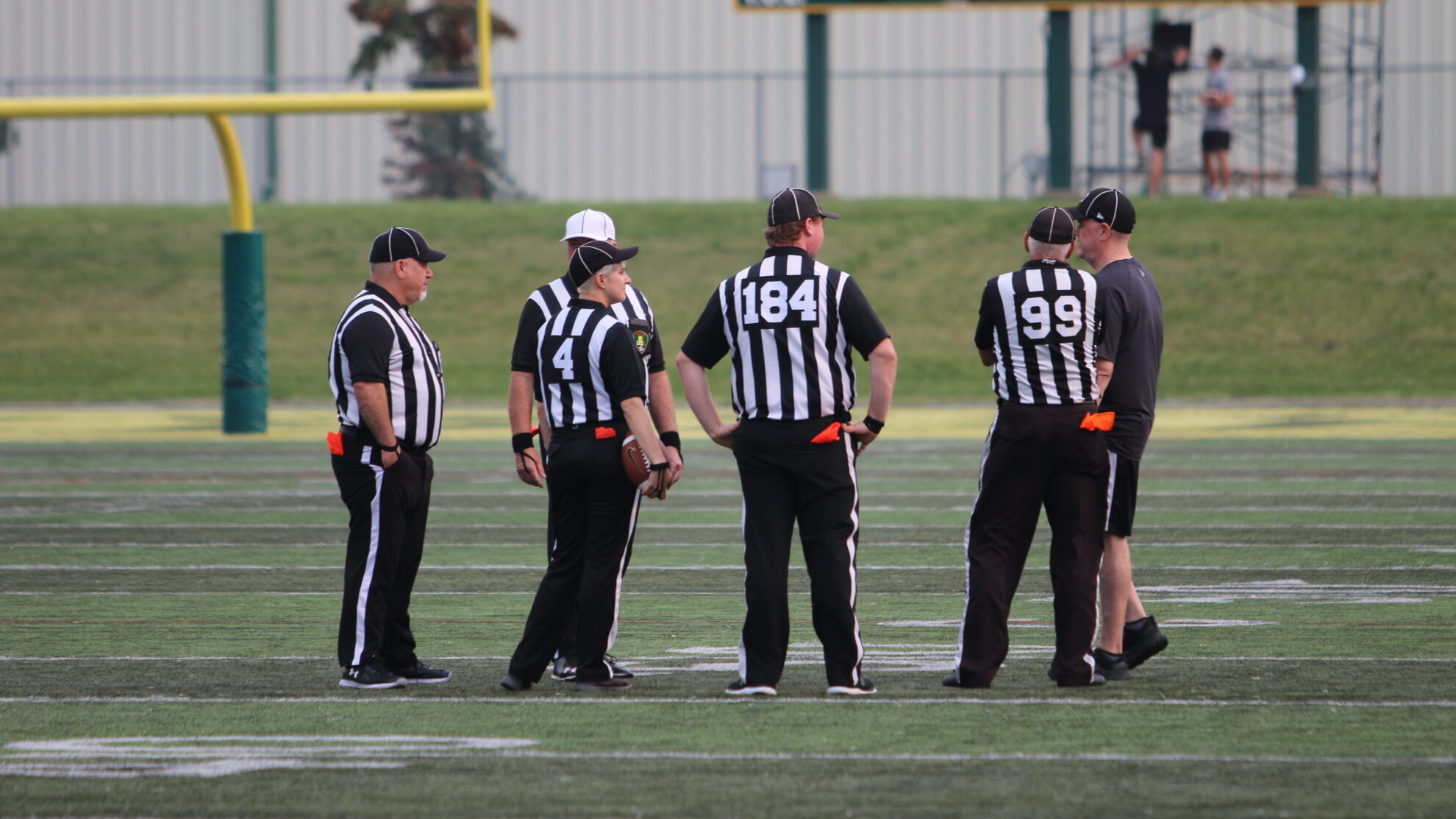 Officials talking pre-game